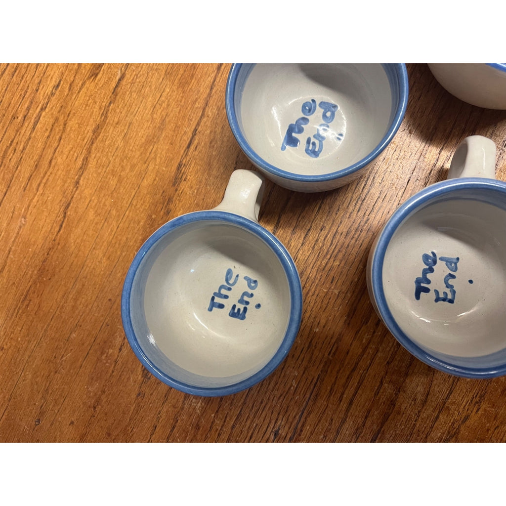 Vintage M.A. Hadley Set (6) Farm Animals Coffee / Tea Cups Cow Horse Dog Pig ++