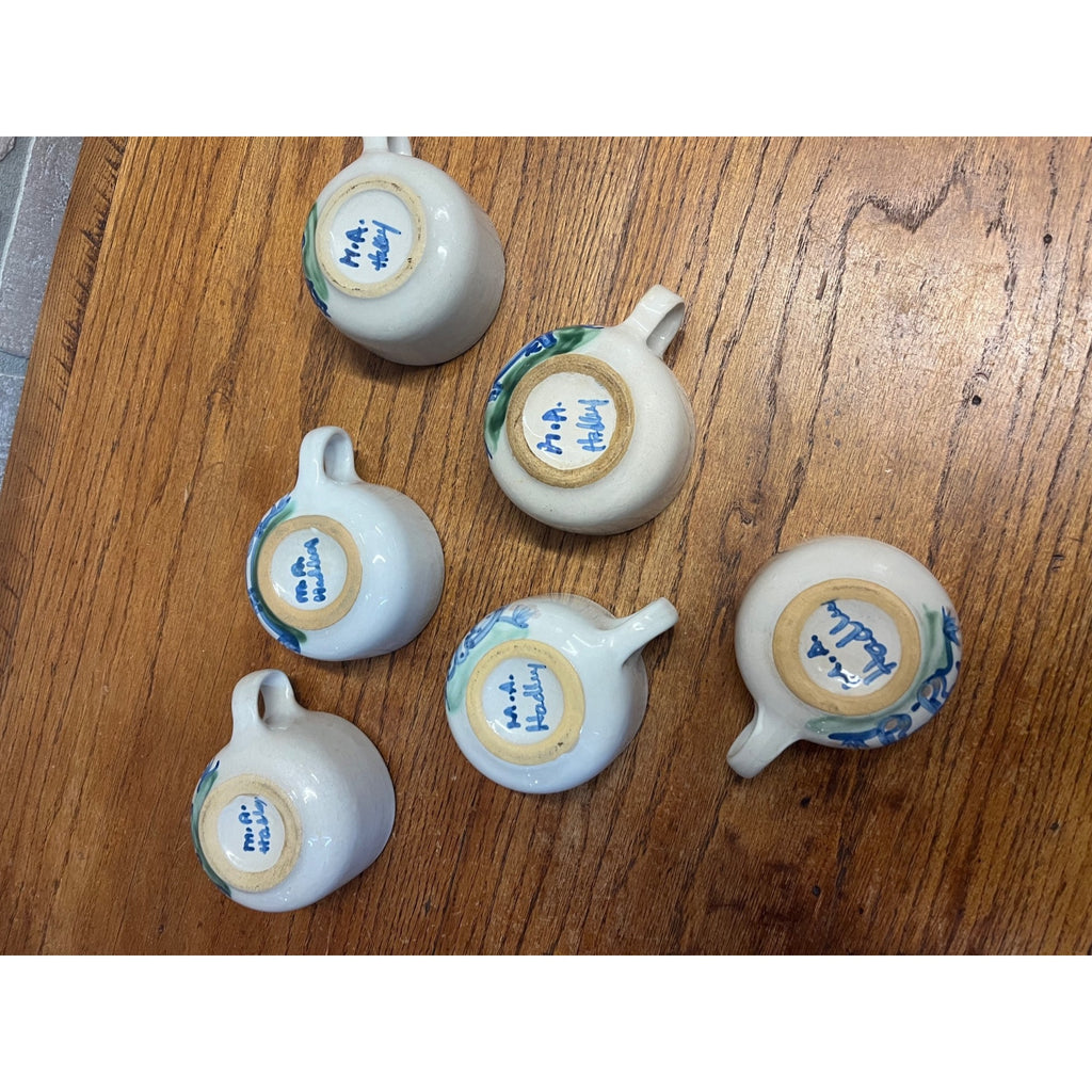 Vintage M.A. Hadley Set (6) Farm Animals Coffee / Tea Cups Cow Horse Dog Pig ++