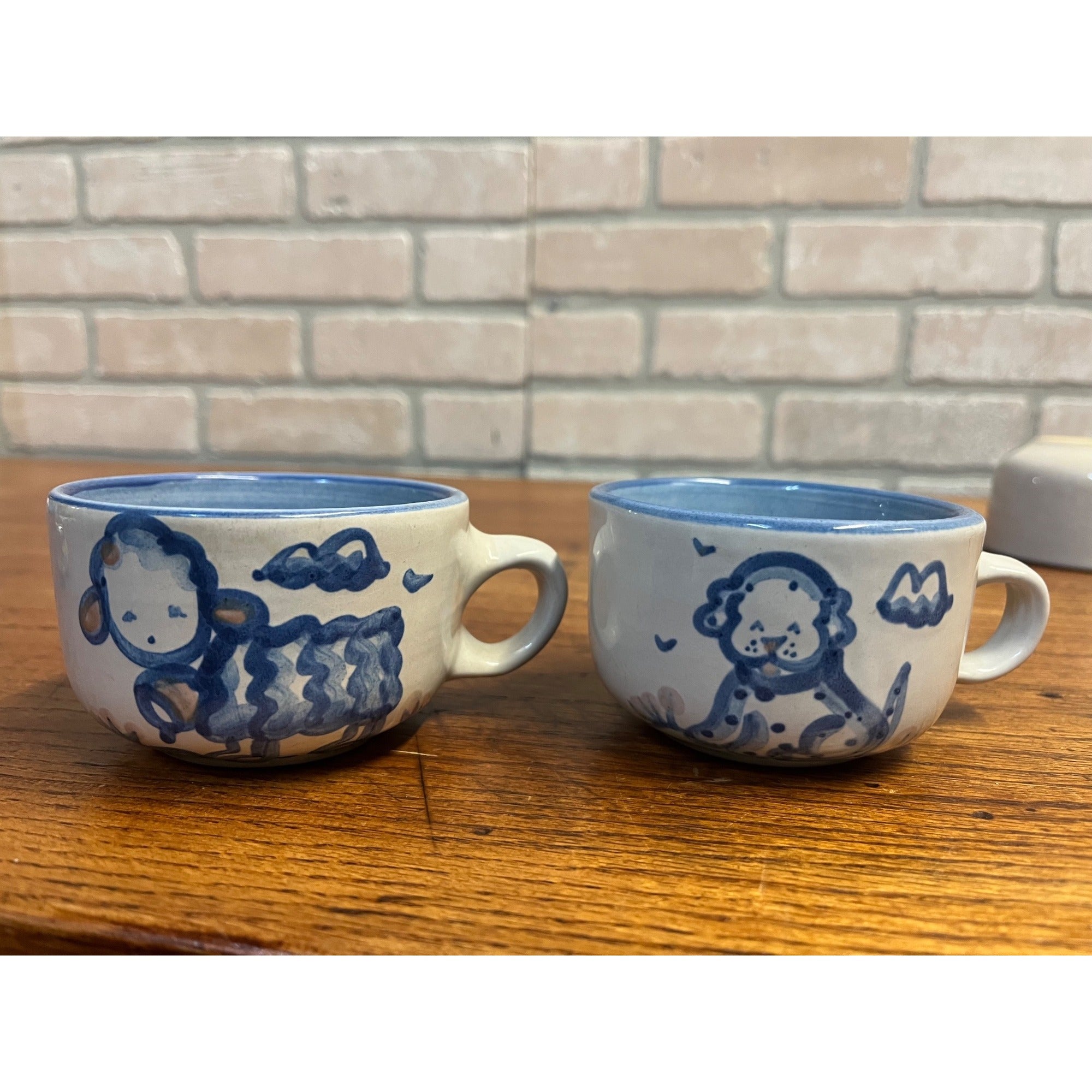 Vintage M.A. Hadley Set (6) Farm Animals Coffee / Tea Cups Cow Horse Dog Pig ++