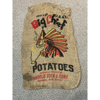 Vintage Big Chief Potatoes Harold Solk & Sons Plover Wisconsin burlap sack