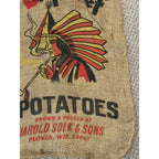 Vintage Big Chief Potatoes Harold Solk & Sons Plover Wisconsin burlap sack