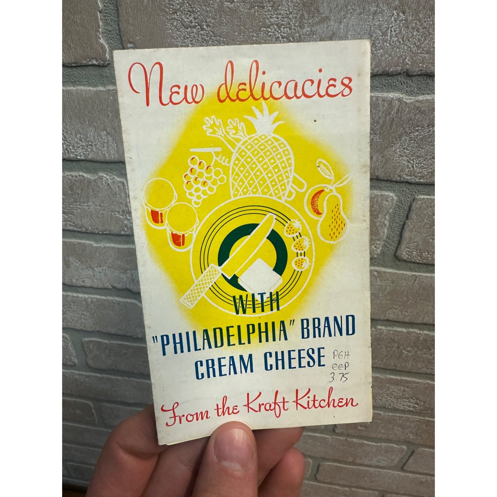 Vintage Kraft Kitchen Philadelphia Cream Cheese Recipe Booklet 1950s