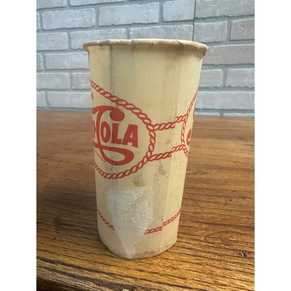 SCARCE Vintage Drink Pepsi Cola Lily Wax Sample Tester Cup Red 4.5"