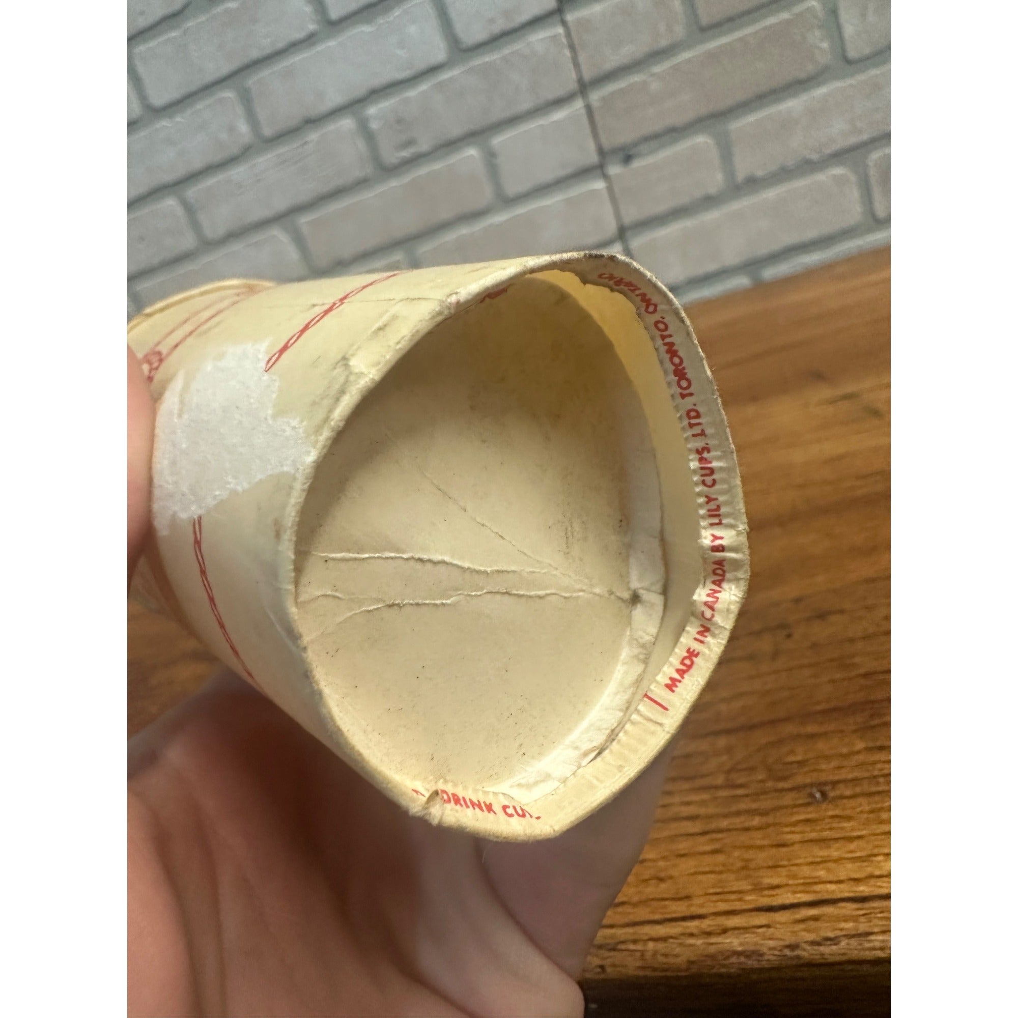 SCARCE Vintage Drink Pepsi Cola Lily Wax Sample Tester Cup Red 4.5"