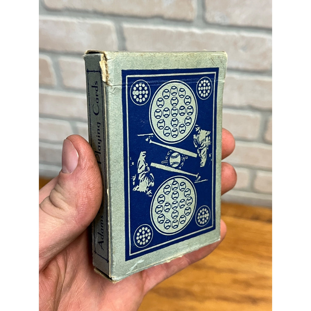 Vintage c1914 Adams League Baseball Themed Playing Cards Deck + Box -Magic Trick