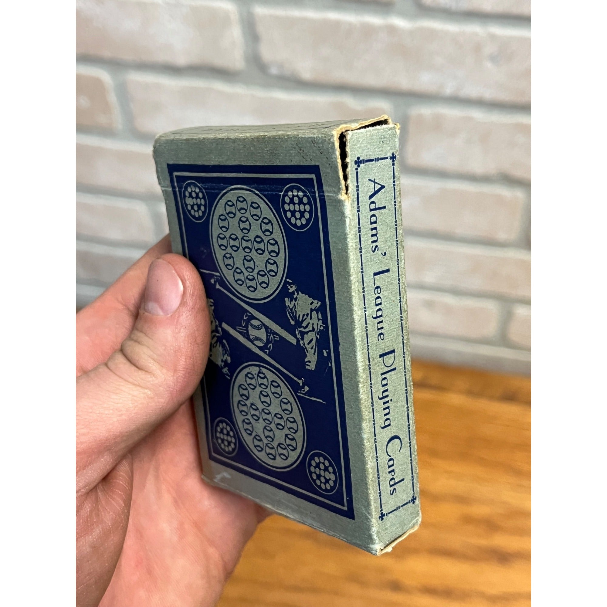 Vintage c1914 Adams League Baseball Themed Playing Cards Deck + Box -Magic Trick
