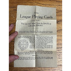 Vintage c1914 Adams League Baseball Themed Playing Cards Deck + Box -Magic Trick