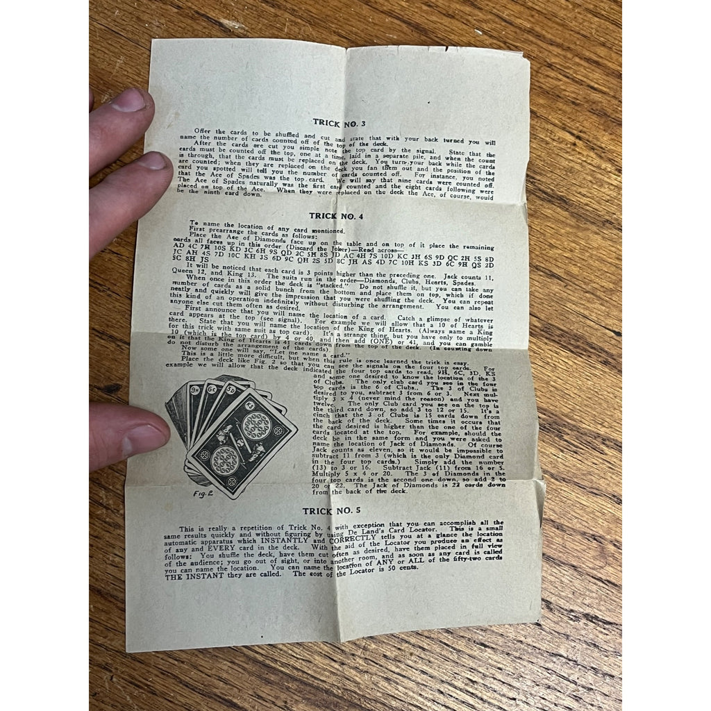 Vintage c1914 Adams League Baseball Themed Playing Cards Deck + Box -Magic Trick