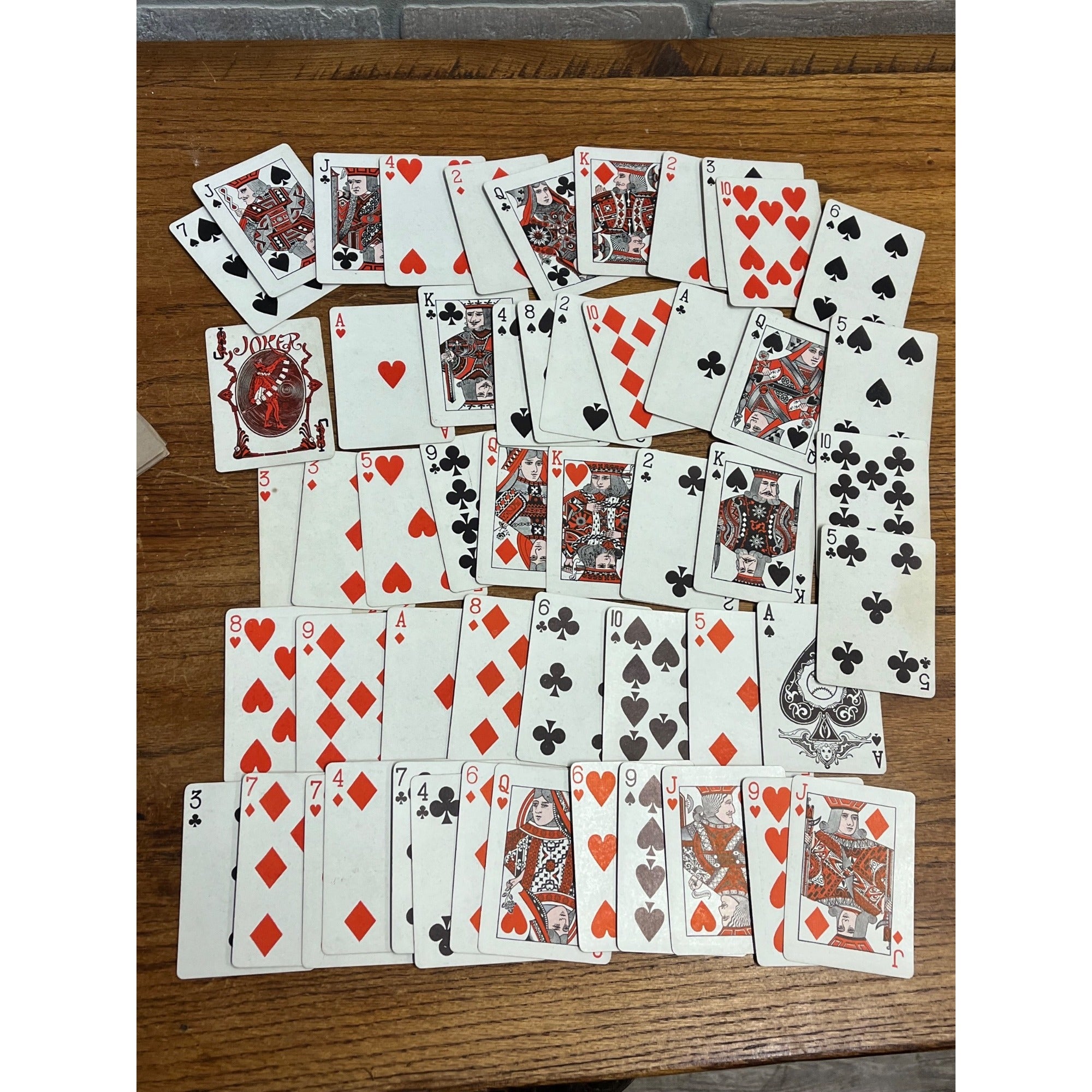 Vintage c1914 Adams League Baseball Themed Playing Cards Deck + Box -Magic Trick