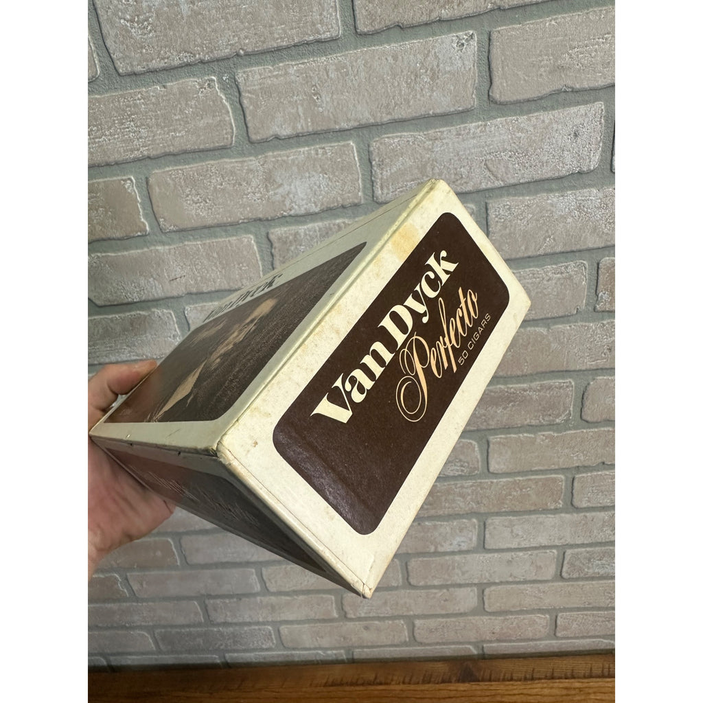 Vintage Van Dyck Perfecto Cigar Box Pressed Cardboard Advertising