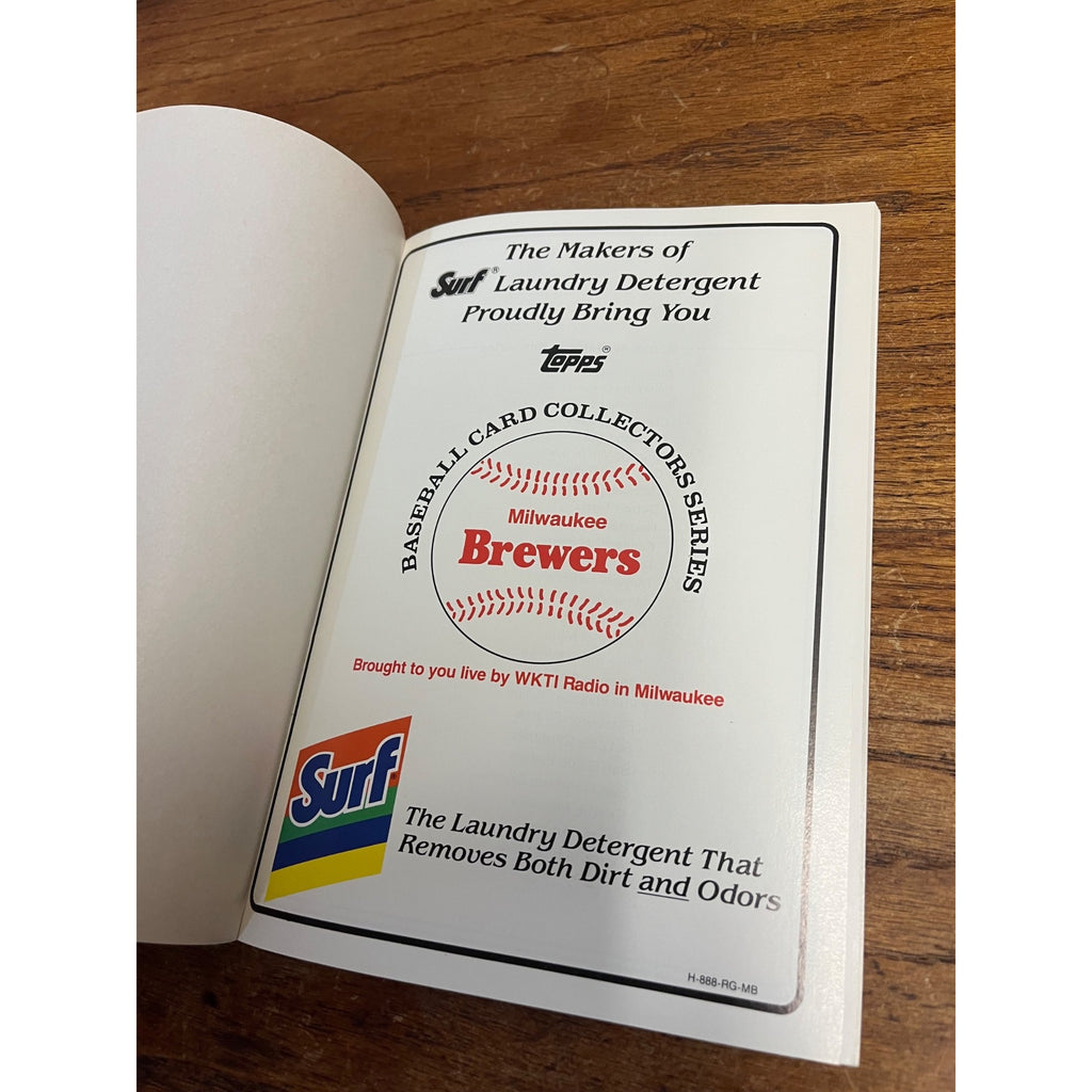 1987 Topps Book Baseball Cards Milwaukee Brewers (MLB) Book