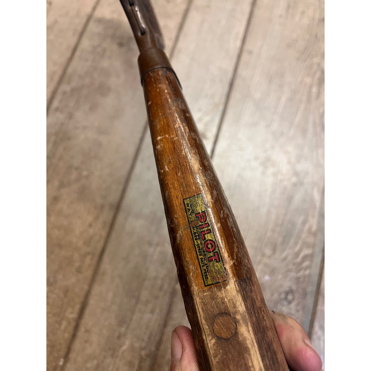 Vintage 1930s Dayton Pilot Tennis Racquet STeel w/ Wood Handle Early Antique Old
