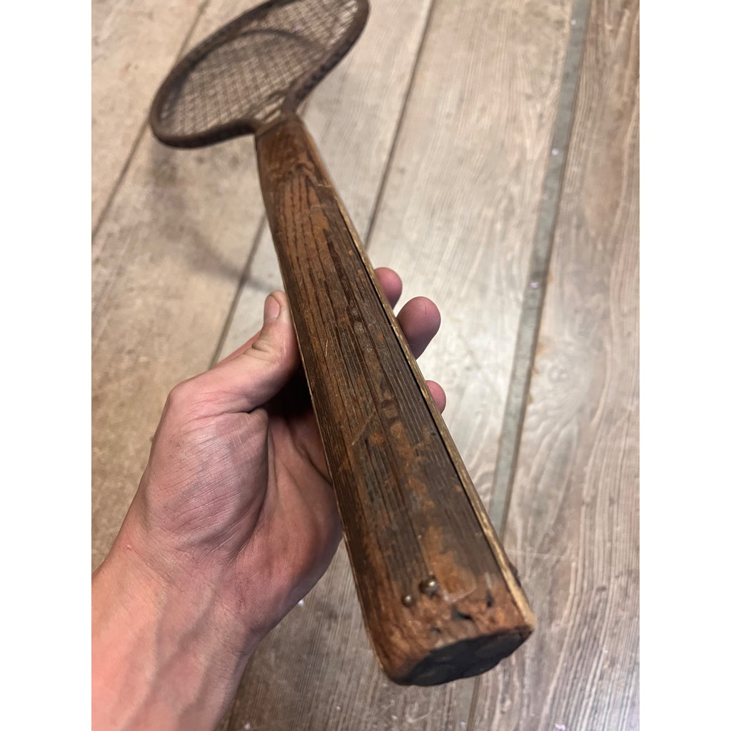 Vintage 1930s Dayton Pilot Tennis Racquet STeel w/ Wood Handle Early Antique Old