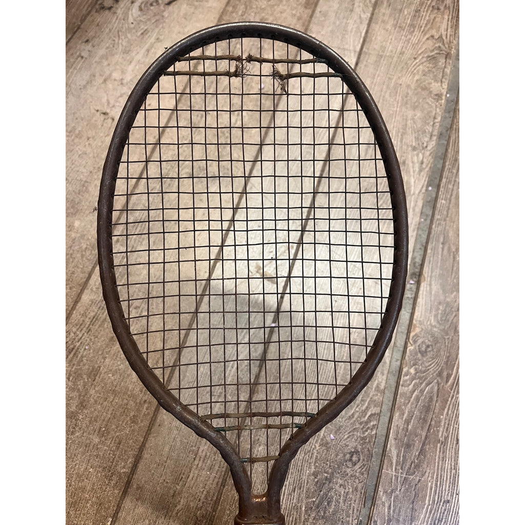 Vintage 1930s Dayton Pilot Tennis Racquet STeel w/ Wood Handle Early Antique Old
