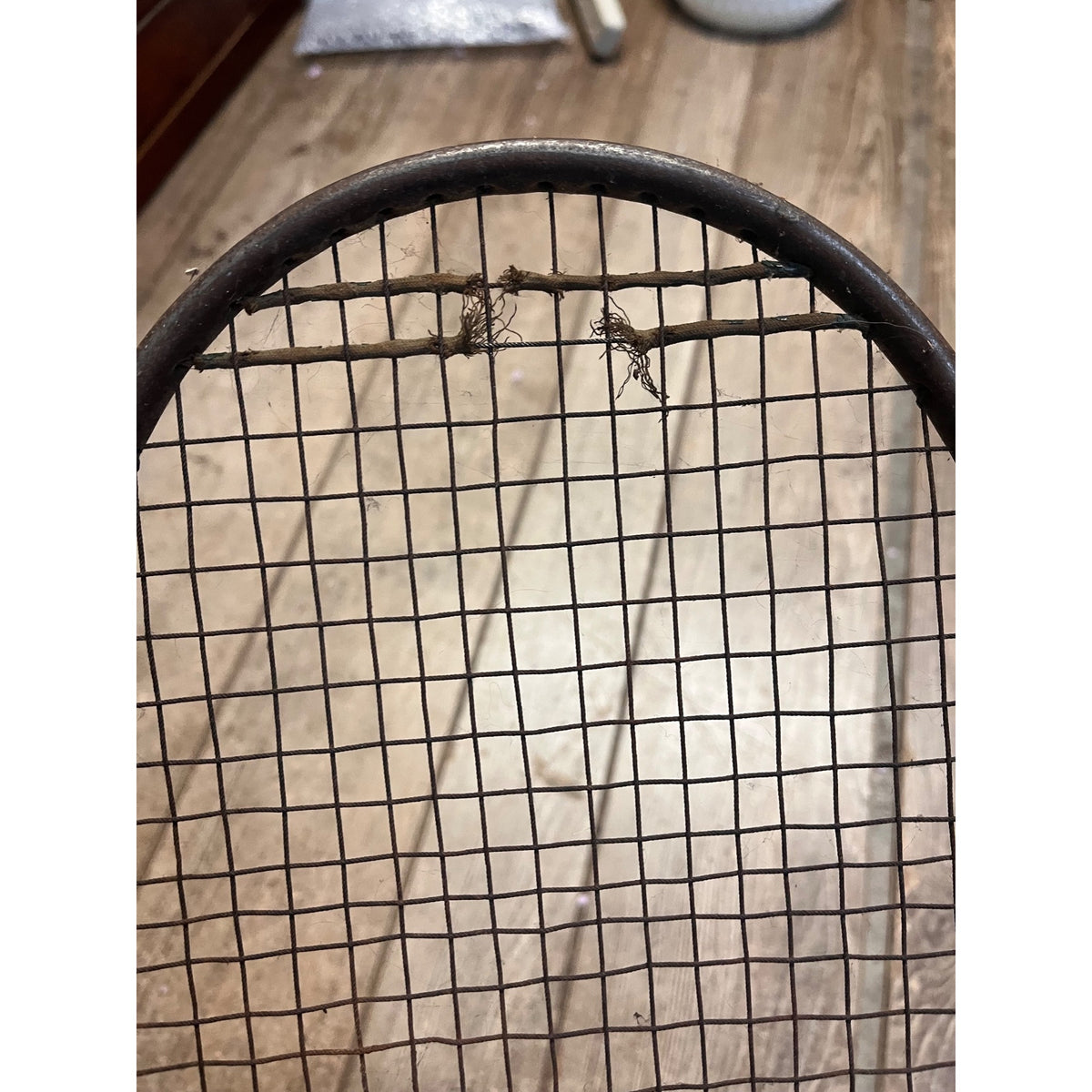 Vintage 1930s Dayton Pilot Tennis Racquet STeel w/ Wood Handle Early Antique Old