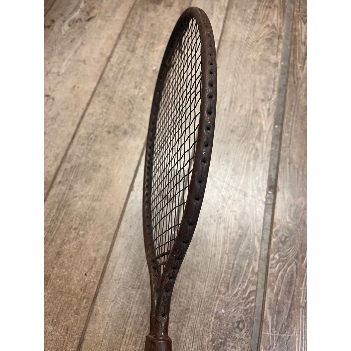Vintage 1930s Dayton Pilot Tennis Racquet STeel w/ Wood Handle Early Antique Old