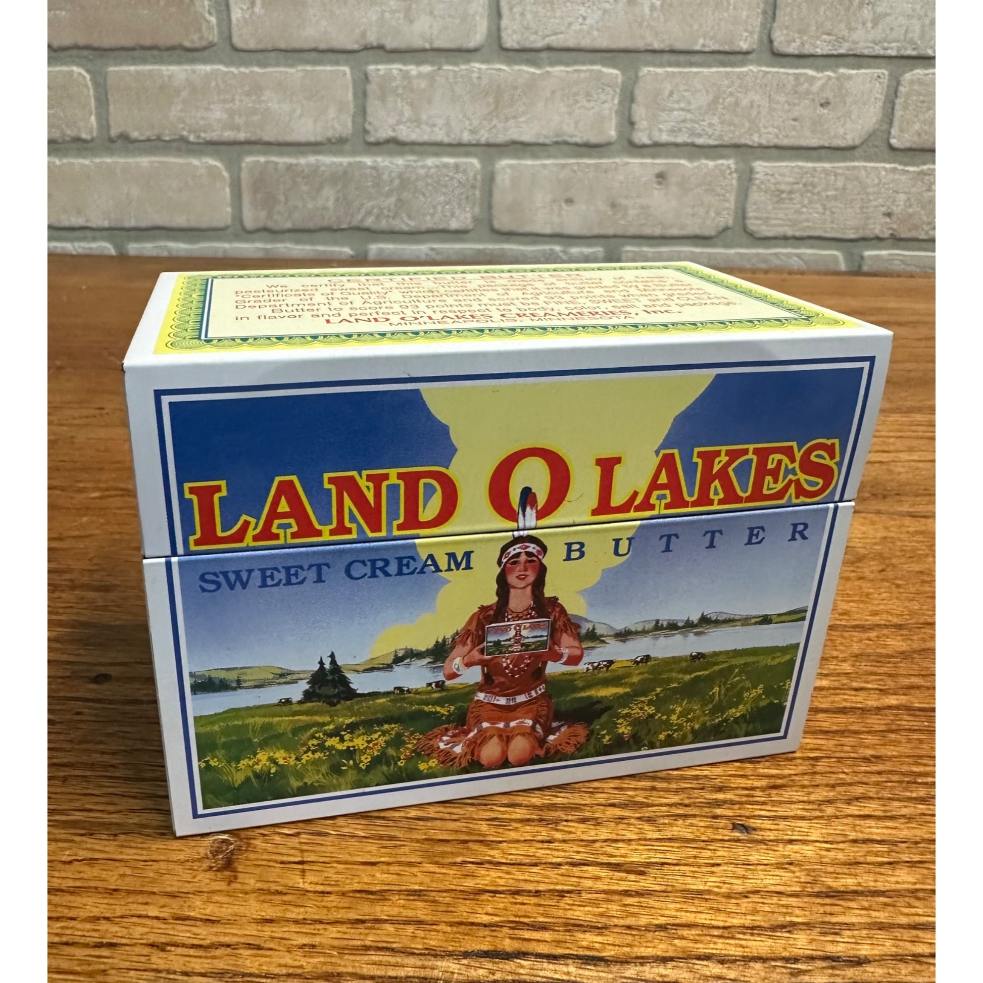 Vintage Land O Lakes Recipe Box NOS NEW w/ Recipe Cards