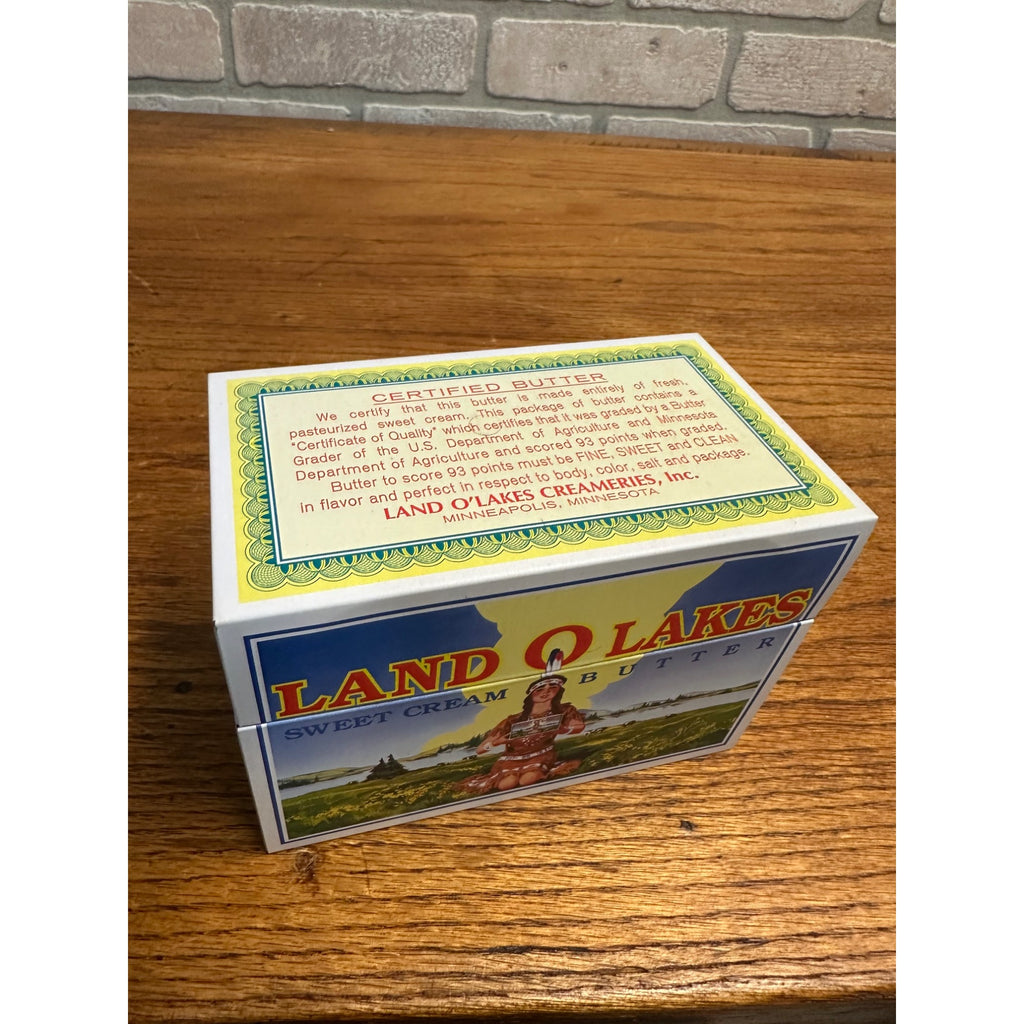 Vintage Land O Lakes Recipe Box NOS NEW w/ Recipe Cards