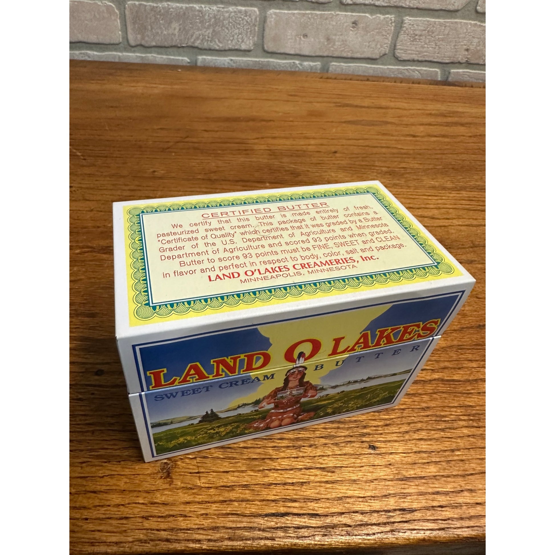 Vintage Land O Lakes Recipe Box NOS NEW w/ Recipe Cards