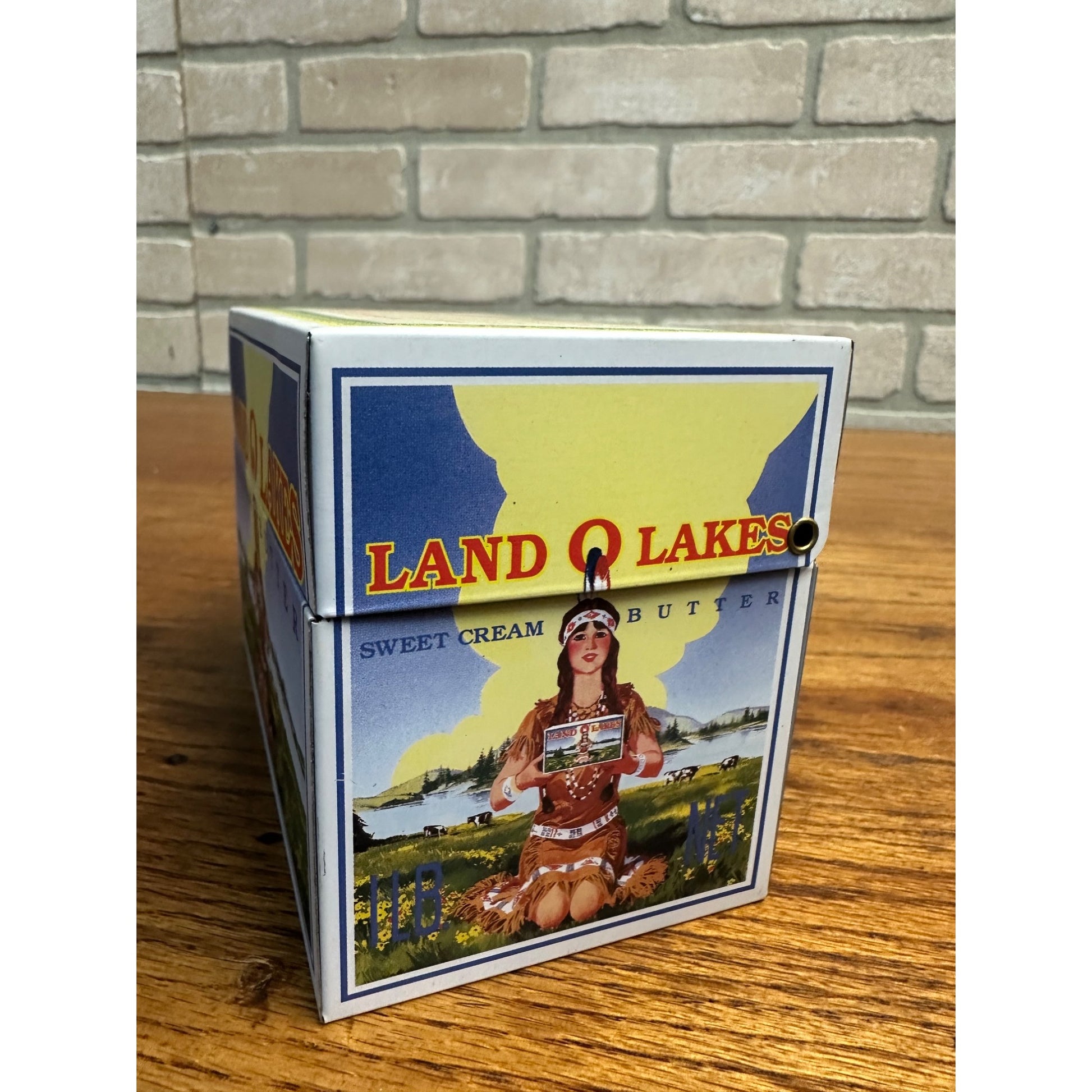 Vintage Land O Lakes Recipe Box NOS NEW w/ Recipe Cards