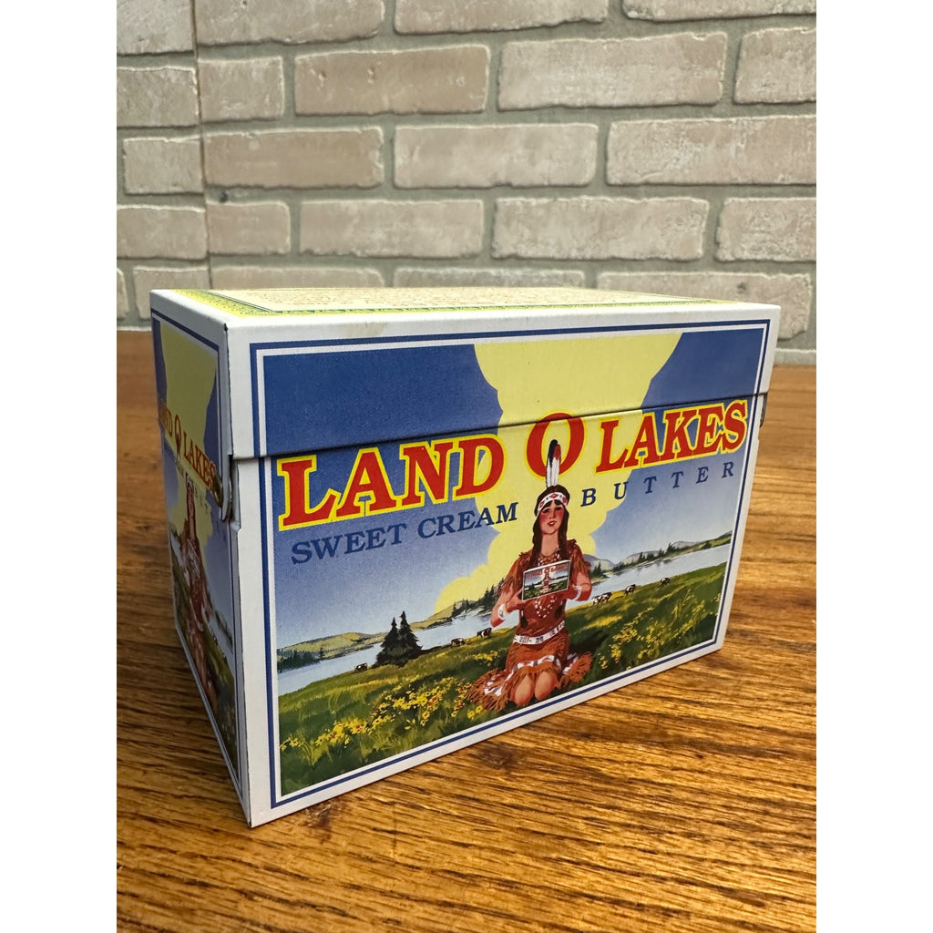 Vintage Land O Lakes Recipe Box NOS NEW w/ Recipe Cards