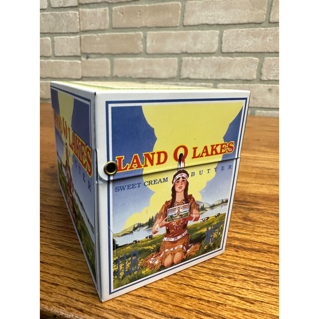 Vintage Land O Lakes Recipe Box NOS NEW w/ Recipe Cards
