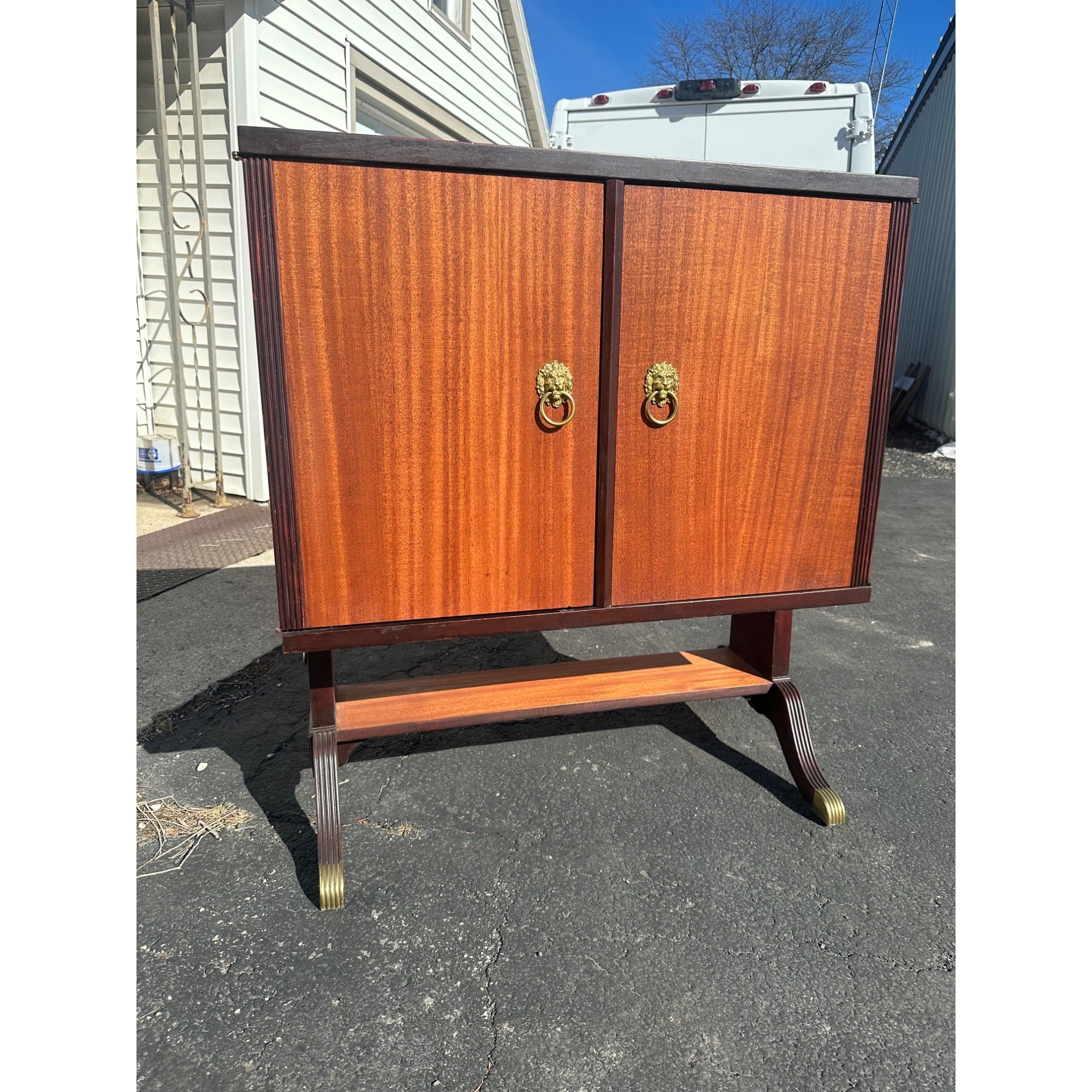 Vintage 1950s Mid Century MCM Record Storage or Bar Cabinet