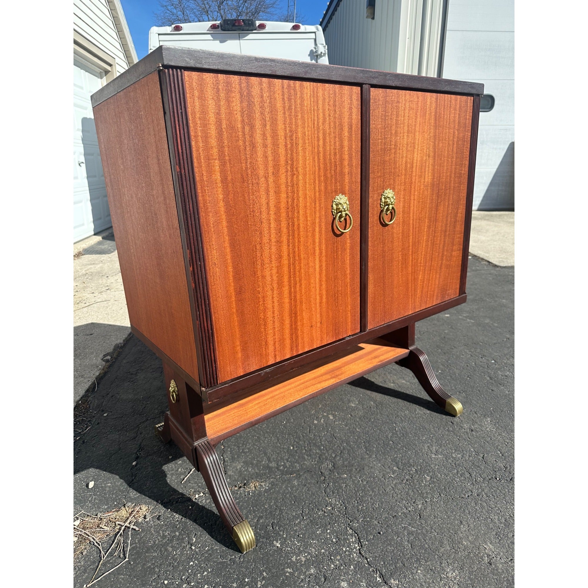 Vintage 1950s Mid Century MCM Record Storage or Bar Cabinet