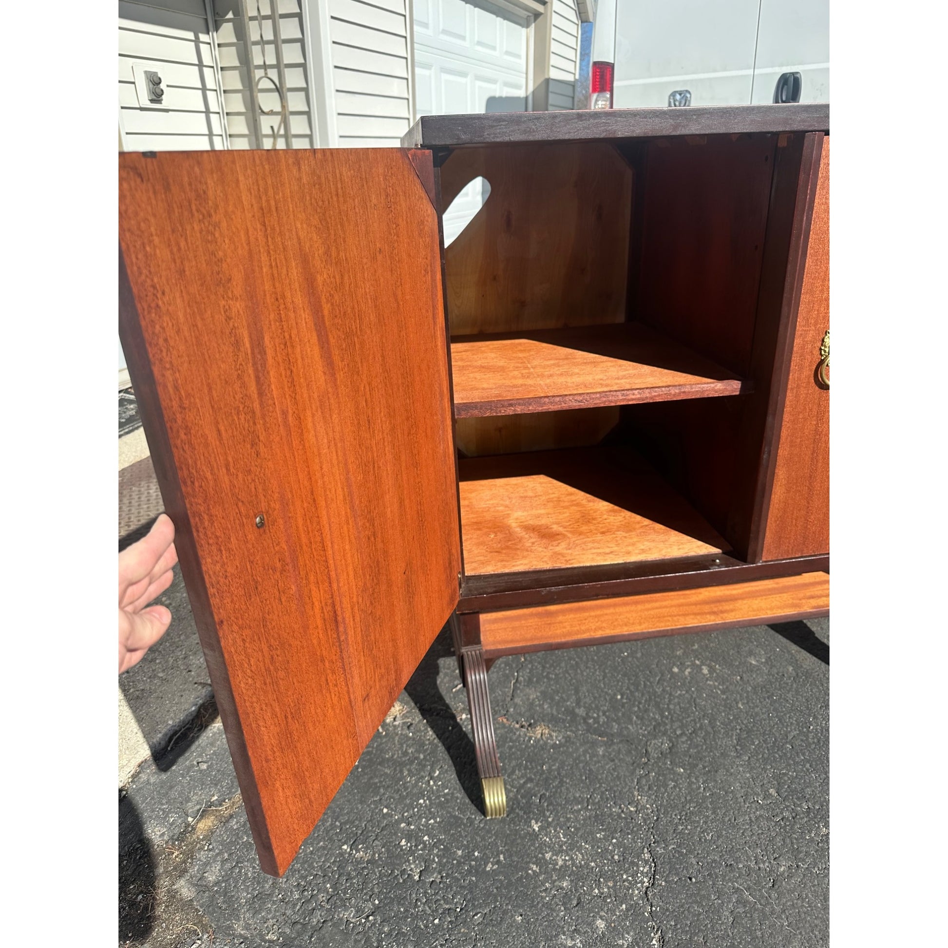 Vintage 1950s Mid Century MCM Record Storage or Bar Cabinet