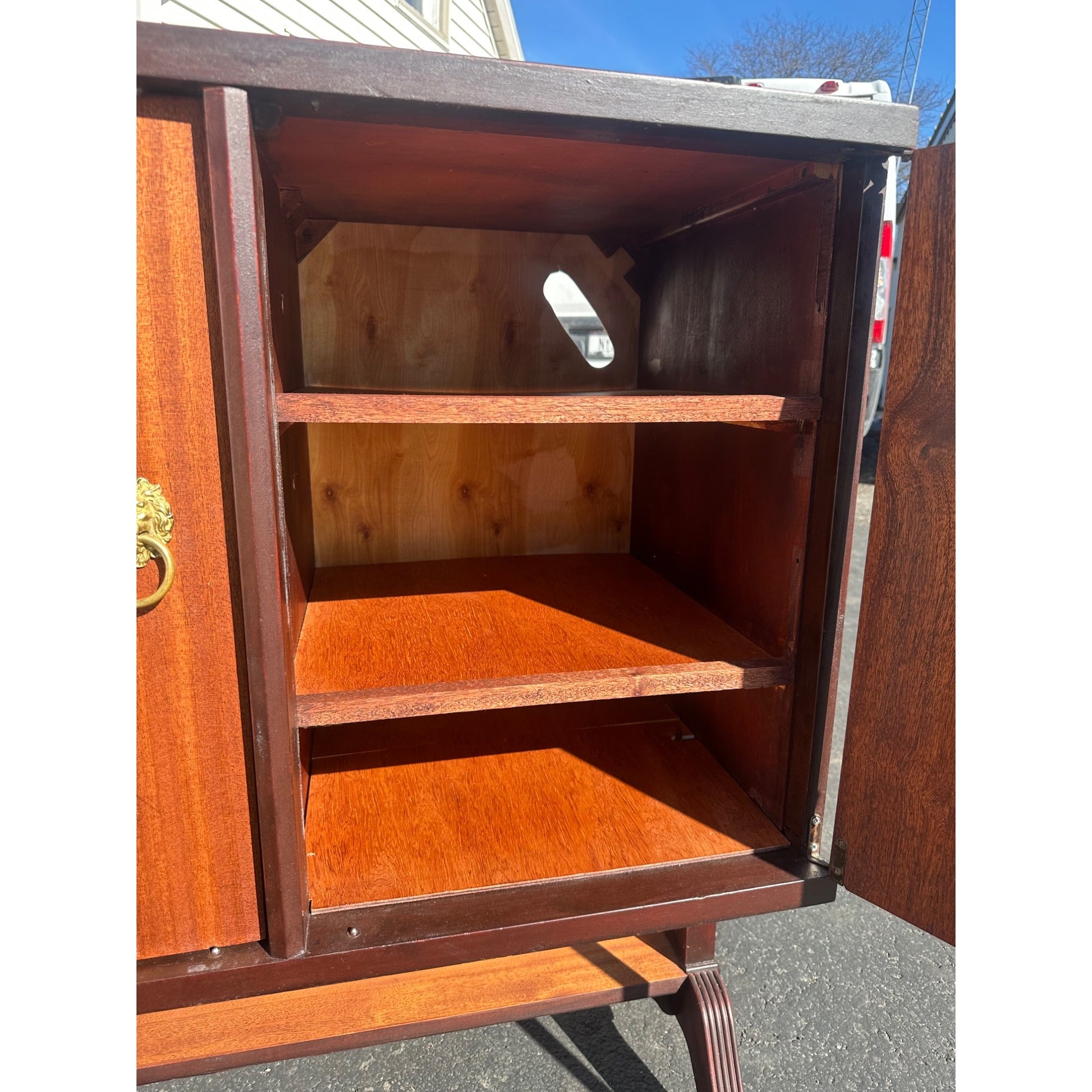 Vintage 1950s Mid Century MCM Record Storage or Bar Cabinet