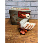 RARE Vintage 1940s Noma Walky Ducky Child's Pull Toy Composition - Original Box