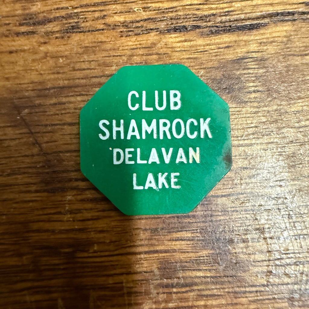 Vintage Club Shamrock Delavan Lake Bar Trade Token 10c