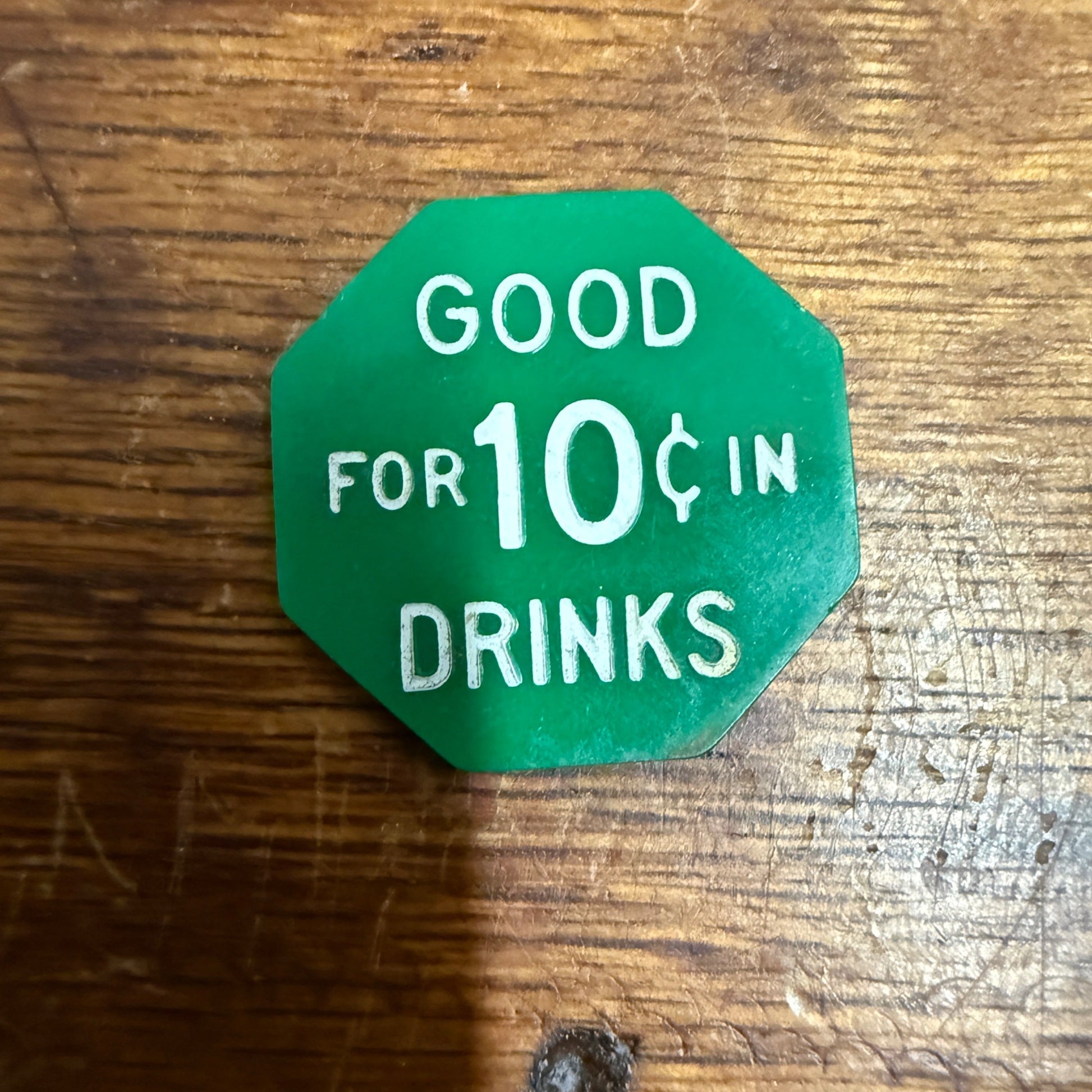 Vintage Club Shamrock Delavan Lake Bar Trade Token 10c