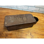 Vintage Case IH International Harvester Tractor Tool Box Metal Embossed Farm
