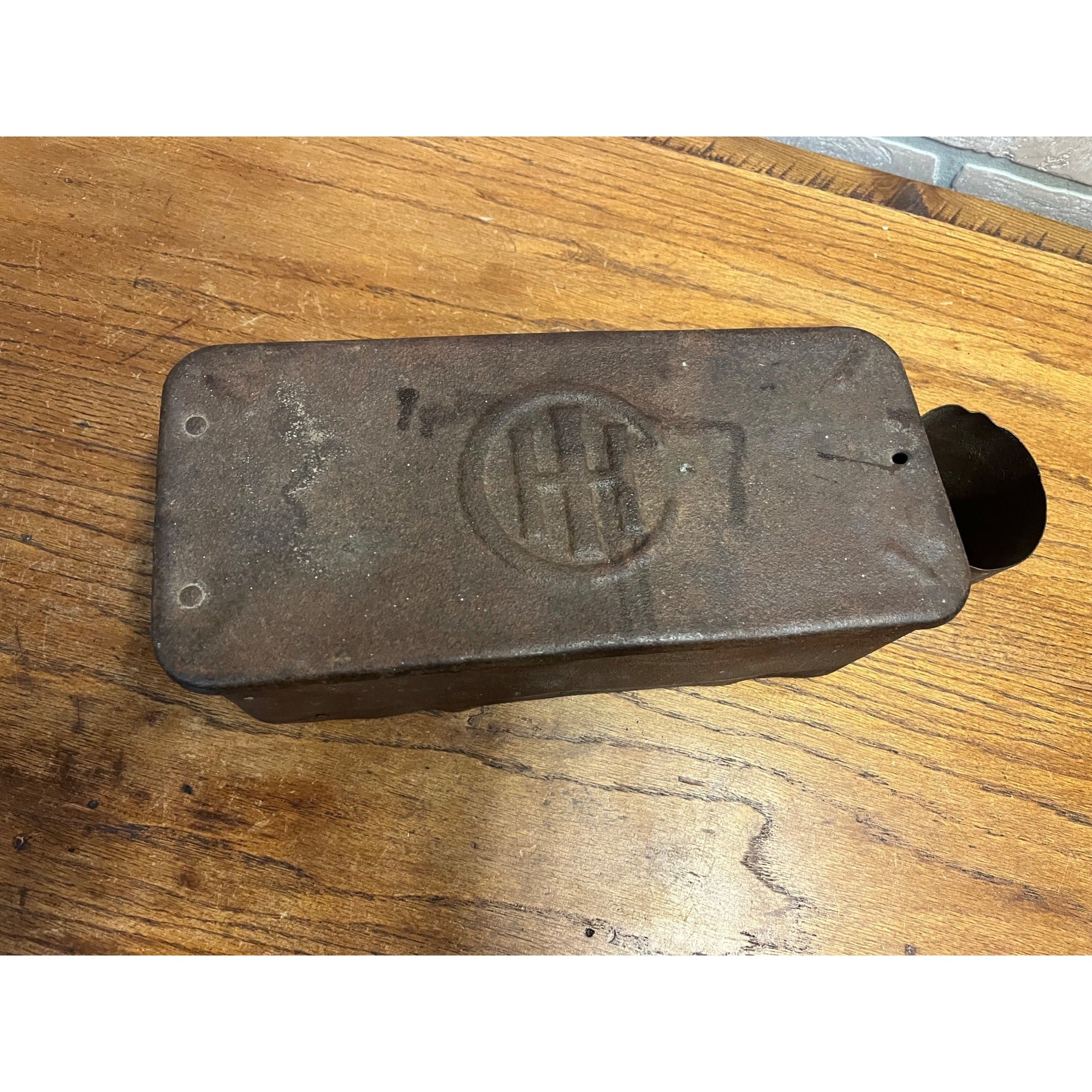 Vintage Case IH International Harvester Tractor Tool Box Metal Embossed Farm