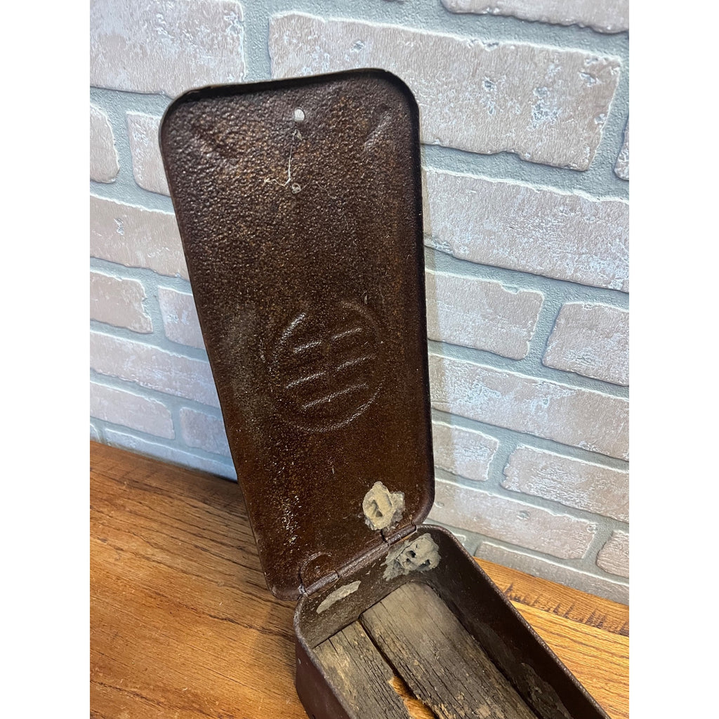 Vintage Case IH International Harvester Tractor Tool Box Metal Embossed Farm