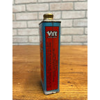 Vintage 1920s VIT Enamel Stove Cleaner Can Tin A-B Stove Co Battle Creek MI