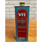 Vintage 1920s VIT Enamel Stove Cleaner Can Tin A-B Stove Co Battle Creek MI