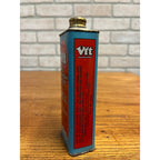 Vintage 1920s VIT Enamel Stove Cleaner Can Tin A-B Stove Co Battle Creek MI
