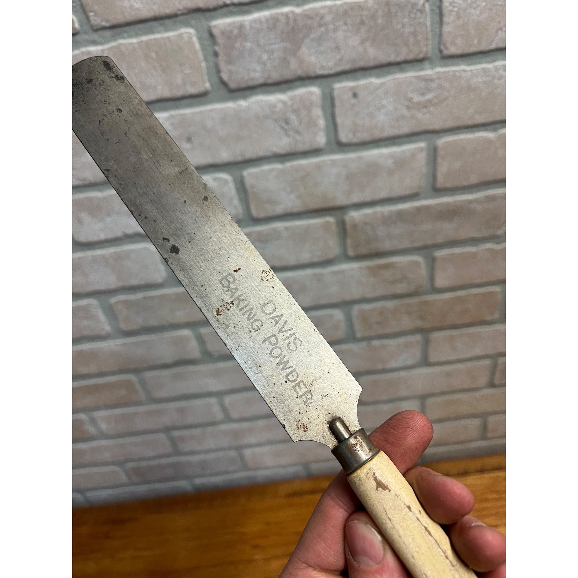 Vintage 1900s Davis Baking Powder Cocomalt Hot Chocolate Advertising Knife Spatula