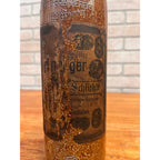 Antique 1900s H.W. Schlichte Steinhager German Stoneware Gin Bottle Paper Label