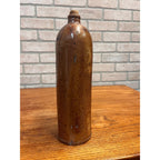 Antique 1900s H.W. Schlichte Steinhager German Stoneware Gin Bottle Paper Label