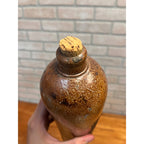 Antique 1900s H.W. Schlichte Steinhager German Stoneware Gin Bottle Paper Label