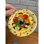 Vintage Ohio Art # 81 BK Benjamin Queen of Hearts Child’s Tin Tea Saucers 1940s