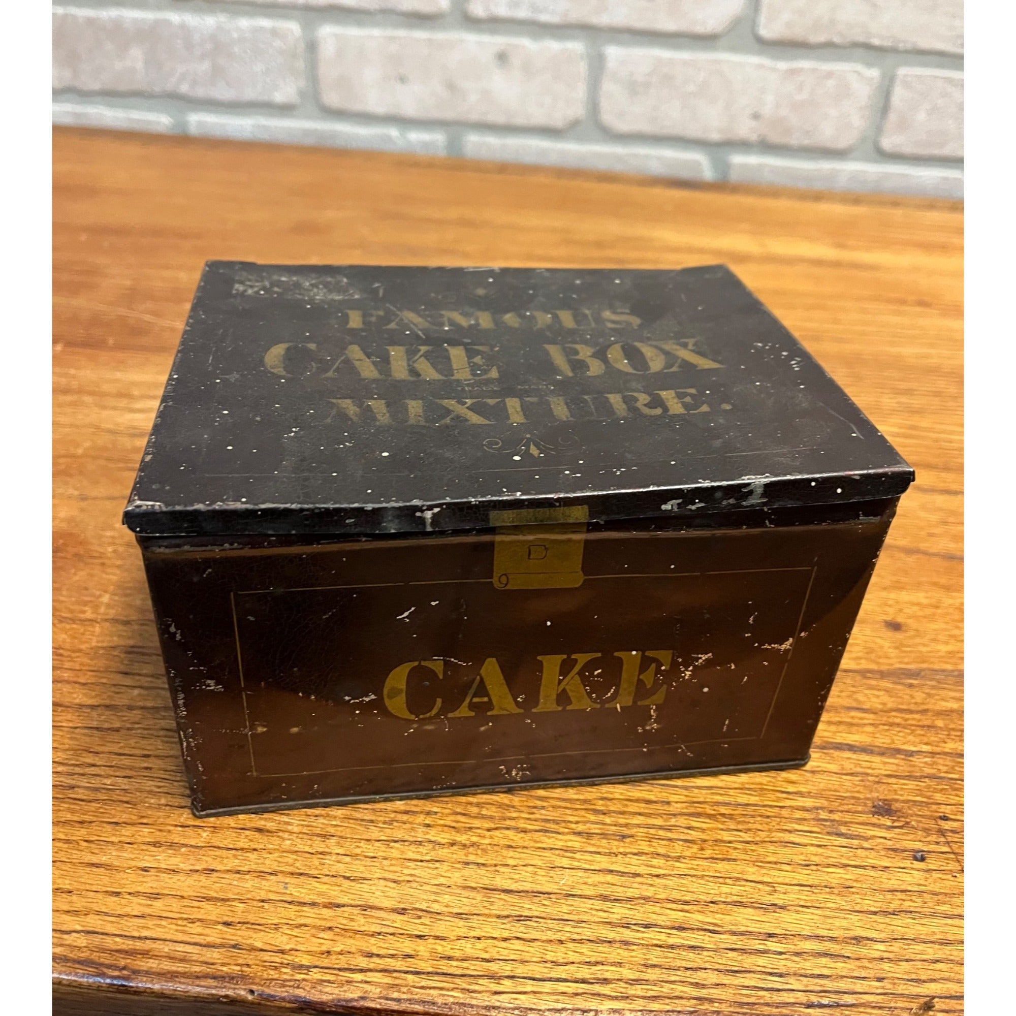 Antique 1890s Cake Box Mixture Tobacco Tin Leavitt & Peirce Cambridge Mass. Can