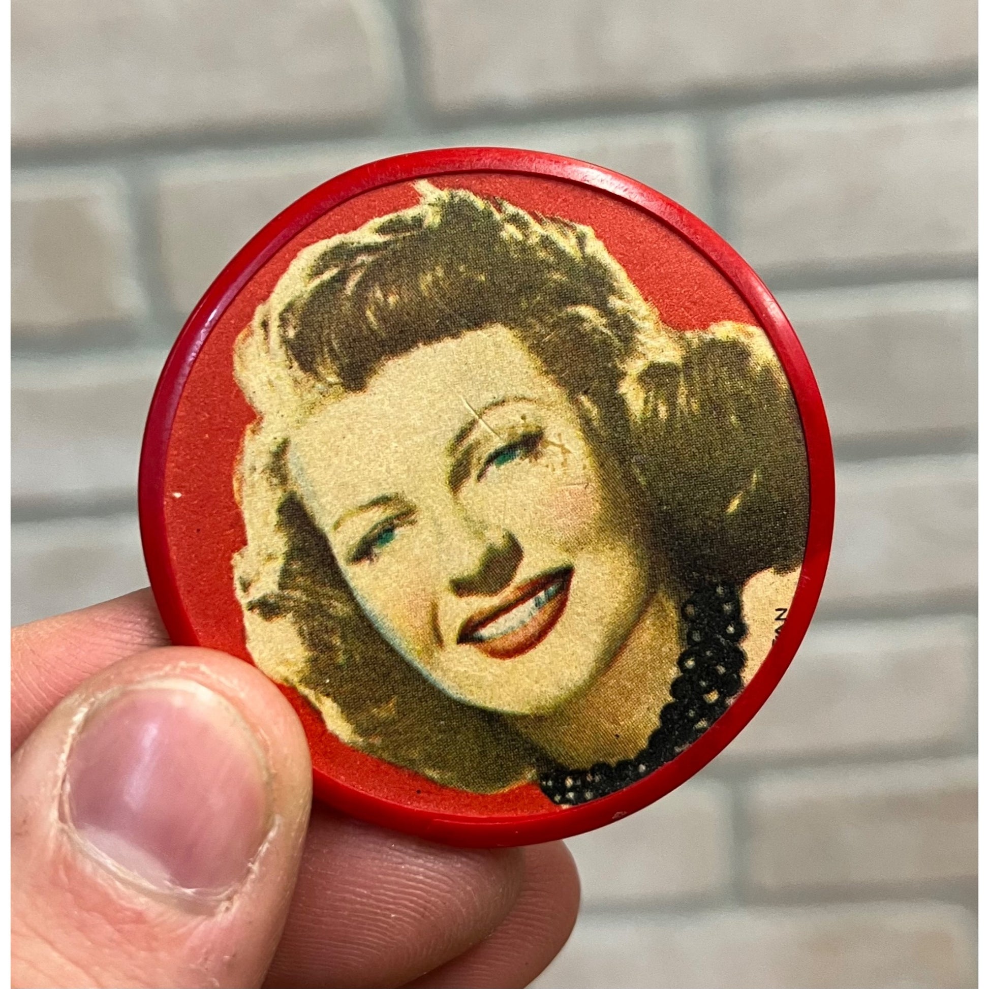 Vintage 1930s Rita Hayward Actress Pinup Pocket Mirror Prize Premium