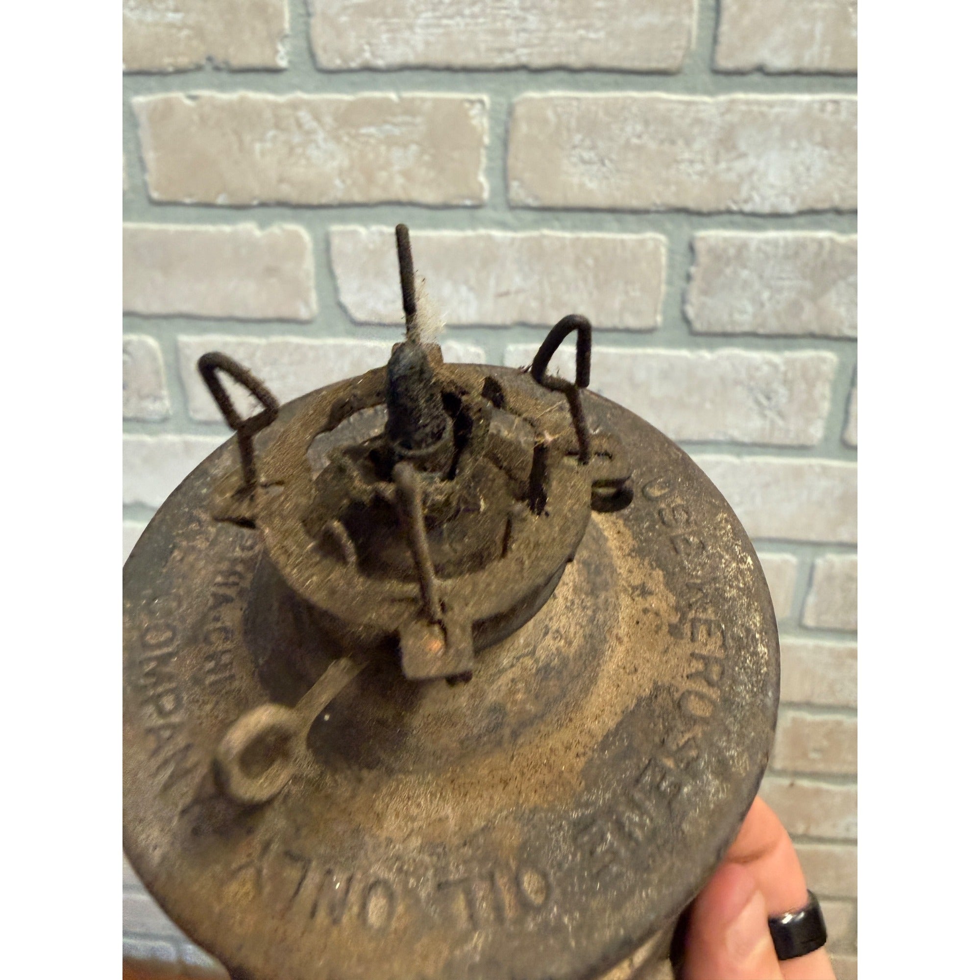 Adlake Railroad Switch Lamp Pinch Pot Fount Fuel Tank Kero Burner