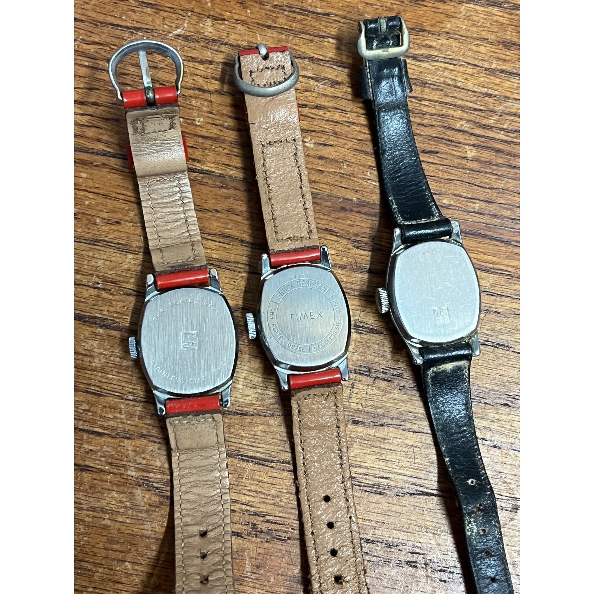 Vintage 1960s-70s Mickey Mouse Ingersoll Wristwatches Parts/Repair Lot 3 Watches
