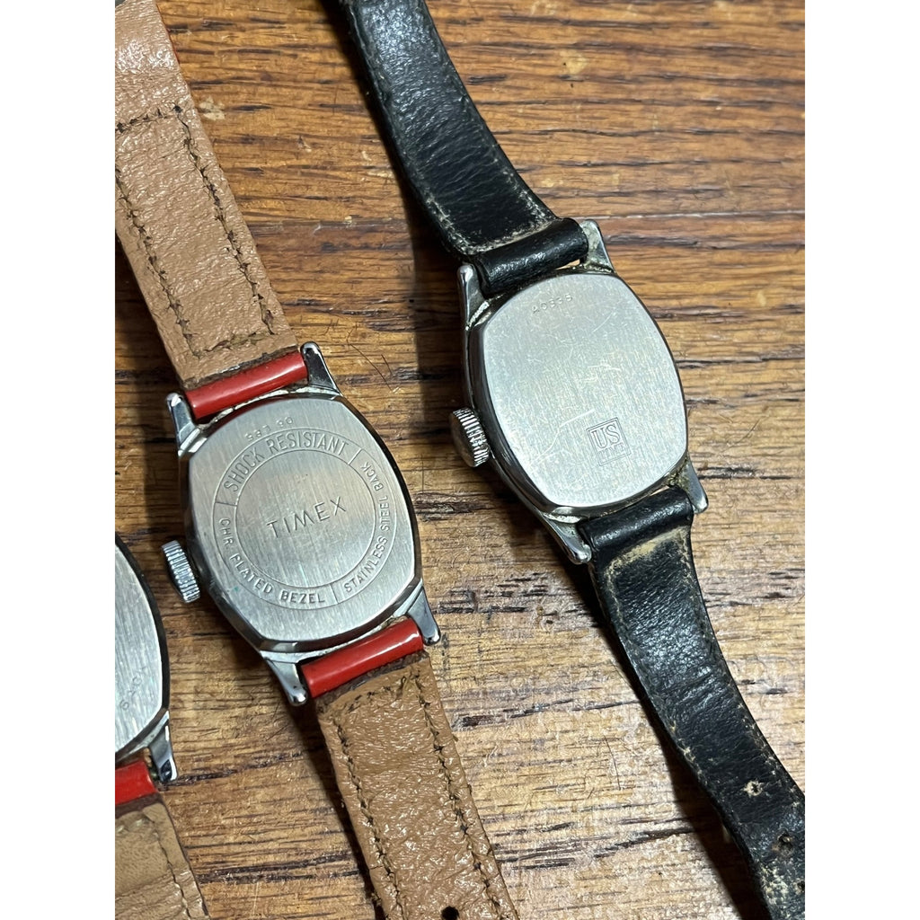 Vintage 1960s-70s Mickey Mouse Ingersoll Wristwatches Parts/Repair Lot 3 Watches