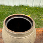 Antique W. Gallasch Mustard Jar Milwaukee Stoneware Hermann Crock Advertising